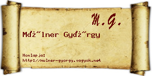 Mülner György névjegykártya