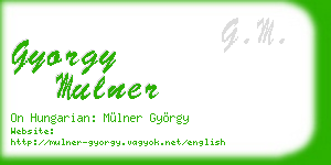 gyorgy mulner business card
